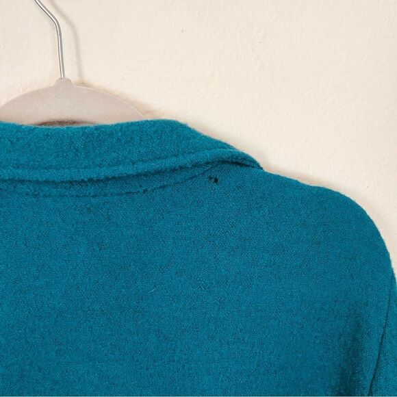 Chico’s Sweater Jacket Blue Wool Size 2 (large 12) Button Front Closure - Picture 5 of 6